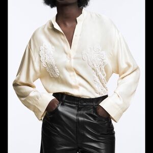 Zara Cupro Asymmetrical Blouse!